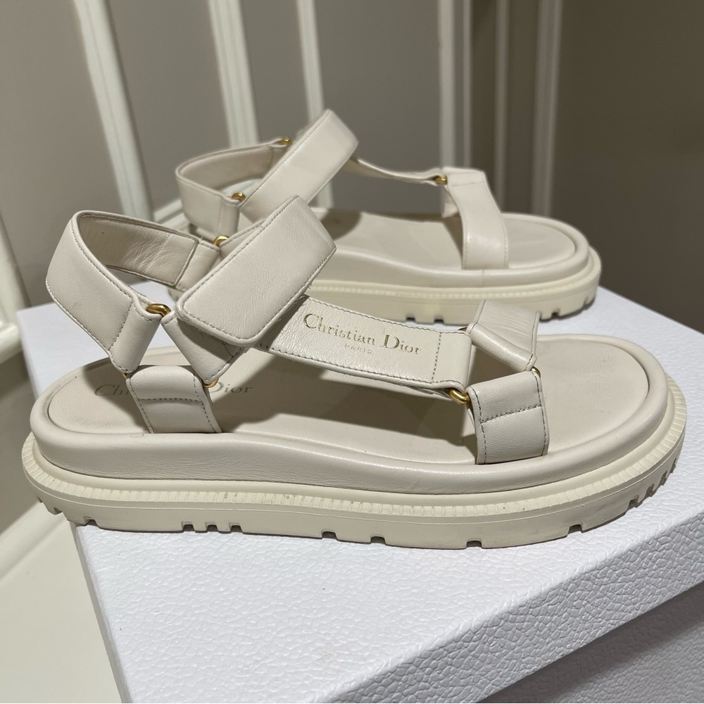 Dior - D-Wave Sandal, Off-White, Size 37.5